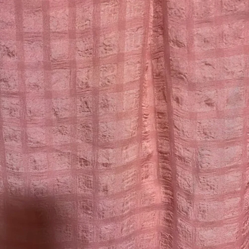 Caslon Pink Check Dusty Rose Textured Midi Dress - Size S - Picture 6 of 9